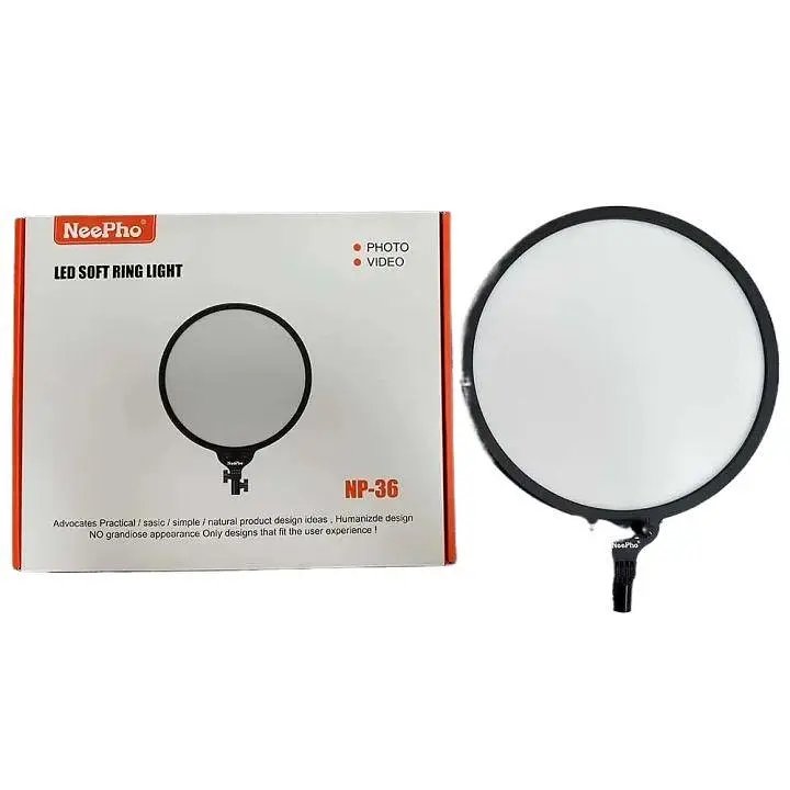 Кільцева лампа суцільний круг Neepho NP-36 Led Soft Ring Light 360 градусів 3 режими - фото 3