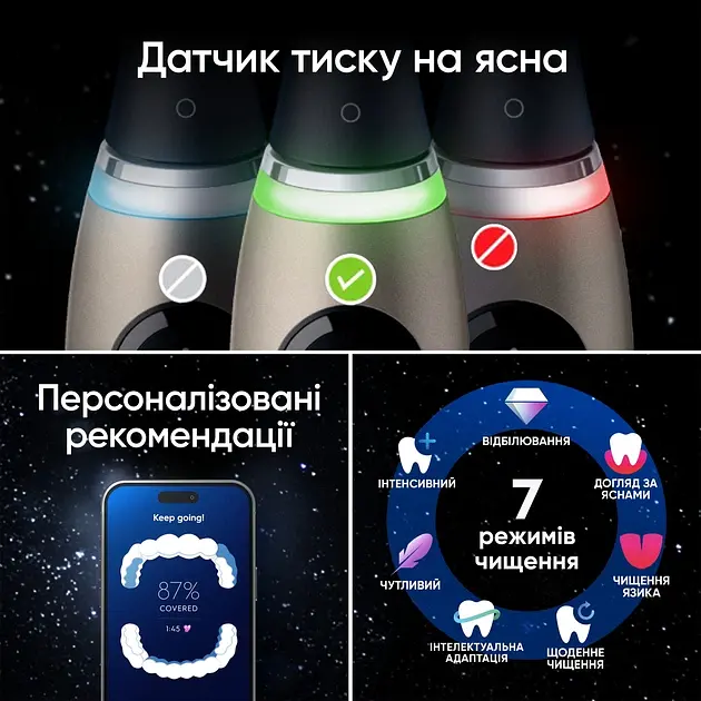 Електрична зубна щітка Oral-B iO 10 Місячно золота - фото 6