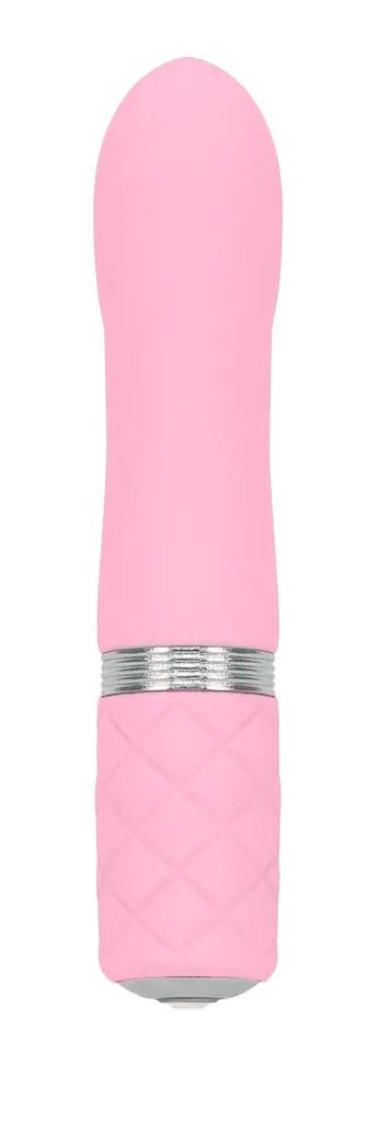 Розкішний вібратор PILLOW TALK - Flirty Pink з кристалом Swarovski, гнучка головка