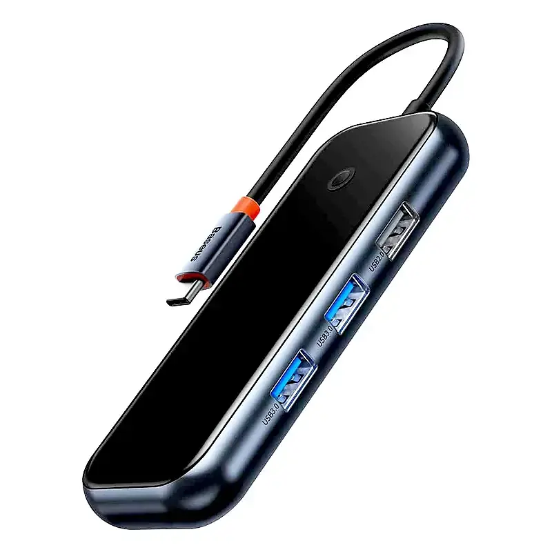 Хаб Baseus AcmeJoy 6-Port Type-CHUBtoHDXiaomi* 1+USB3.0*2+USB2.0*1+Type-C PD&Data* 1+RJ45*1 WKJZ010313 Dark Grey - фото 2