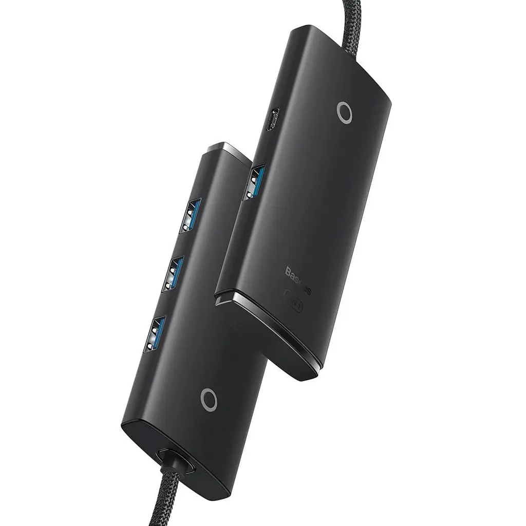 USB-Хаб Baseus Lite Series 4-Port (USB-A to USB 3.0*4) 2m black (WKQX030201) - фото 4