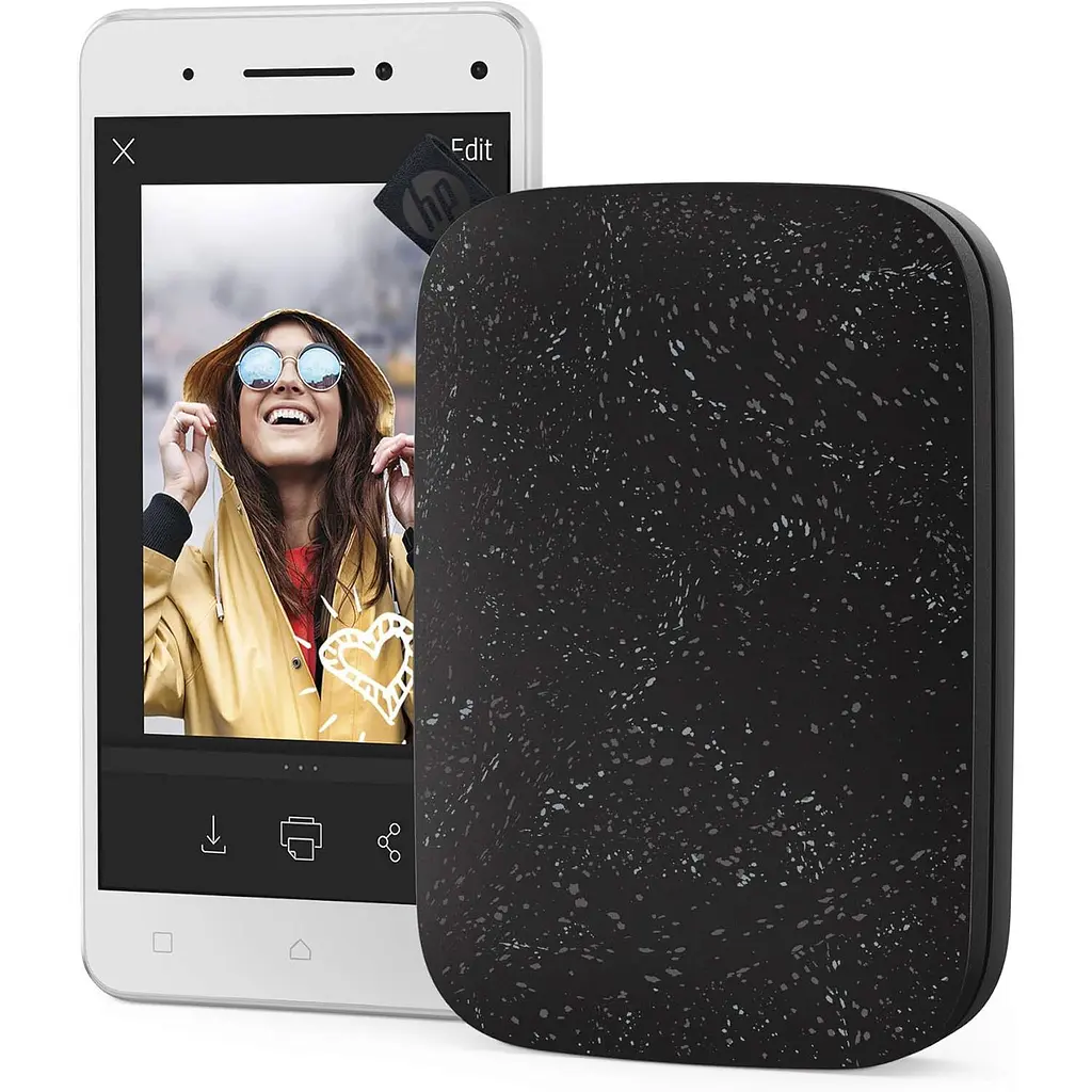 Портативный фотопринтер HP Sprocket 2x3 Black (HPISPB) [141280] - фото 2