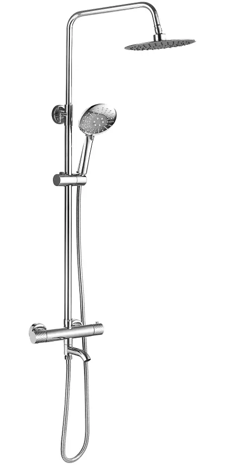 Душова система з термостатом і виливом Rea Lungo Diamond chrome REA-P5961 - фото 4