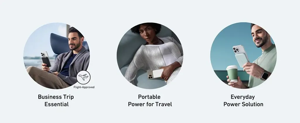 Павербанк Anker MagGo A1664 Ultra Slim магнитный с беспроводной зарядкой белый 10000 mAh - фото 7