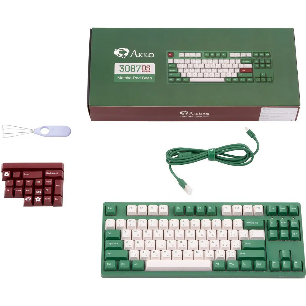 Клавиатура Akko 3087 Matcha Red Bean Cherry MX Red Green [A3087_MA_CR] [94254] - фото 7