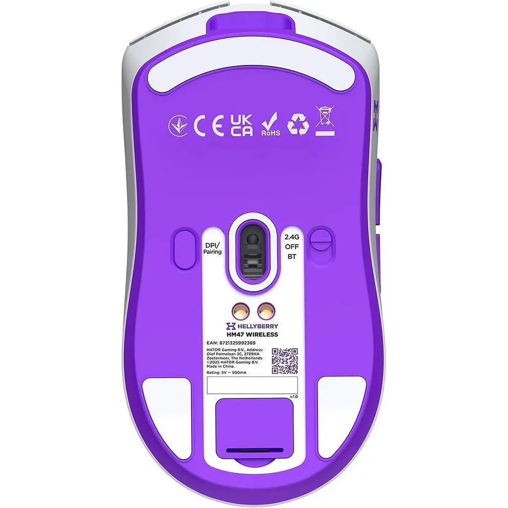 Миша Hellyberry HM47 Wireless White/Violet - фото 7