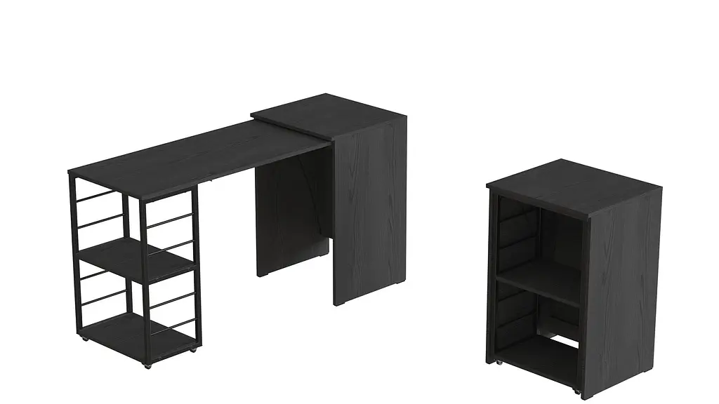 Стол-тумба трансформер Смарт 2/1 Ferrum-decor 750x1450x500 Черный металл ДСП Сосна Кембра 16 мм (FRD-105097) - фото 6