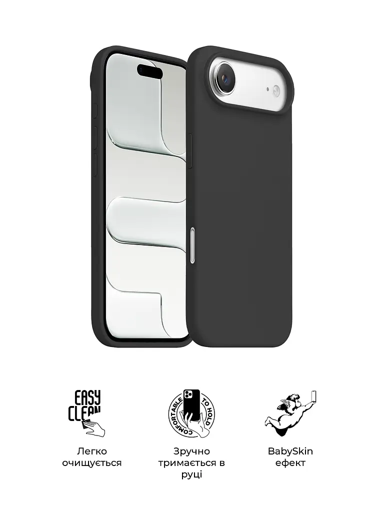 Силиконовый чехол с MagSafe для Apple iPhone 17 Air, ICON2 MagCase, черный, противоударный, панель с мягкой подкладкой, защита всего корпуса, поддержка беспроводной зарядки, совместим с защитными стеклами и пленками, ArmorStandart (ARM86250) - фото 3