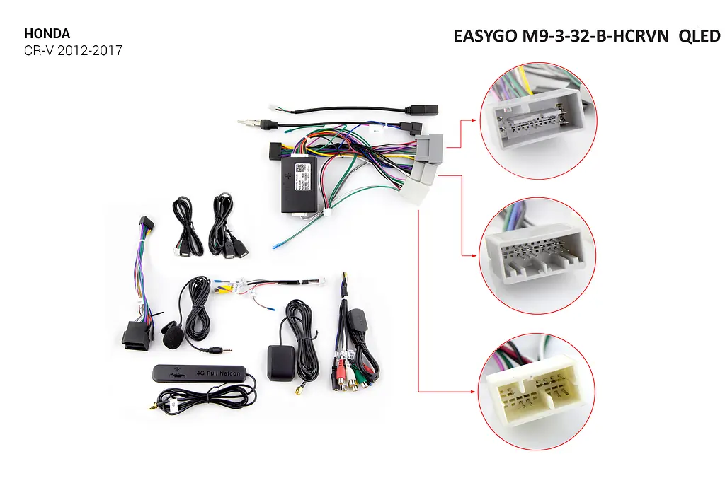 Штатна автомагнітола EasyGo M9-3-32-B-HCRVN QLED Honda CR-V 2012-2017 - фото 2