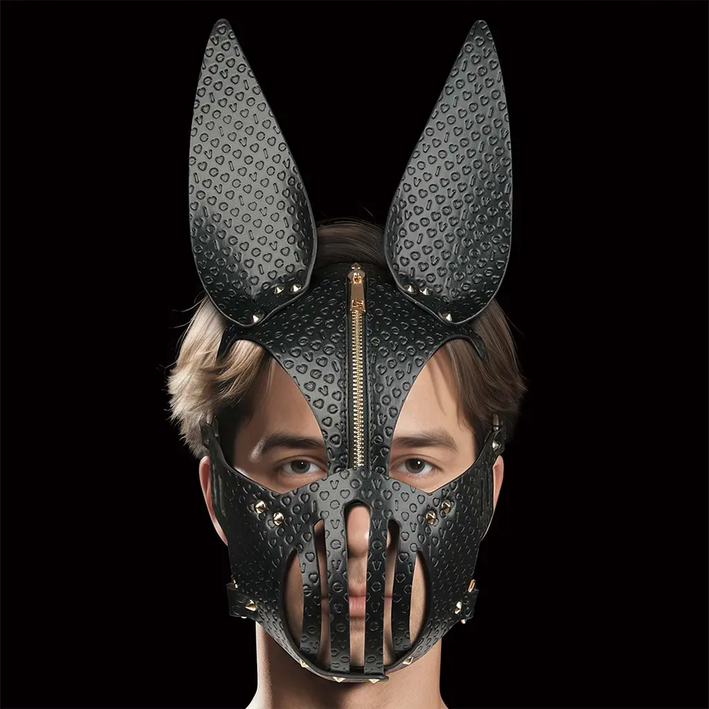 БДСМ-маска Lovetoy Rebellion Reign Dark Bunny Mask кролика - фото 5