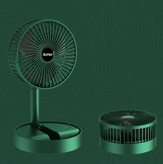 Портативний міні вентилятор для дому Telescopic Folding Fan Складаний настільний вентилятор із USB зарядкою - фото 2