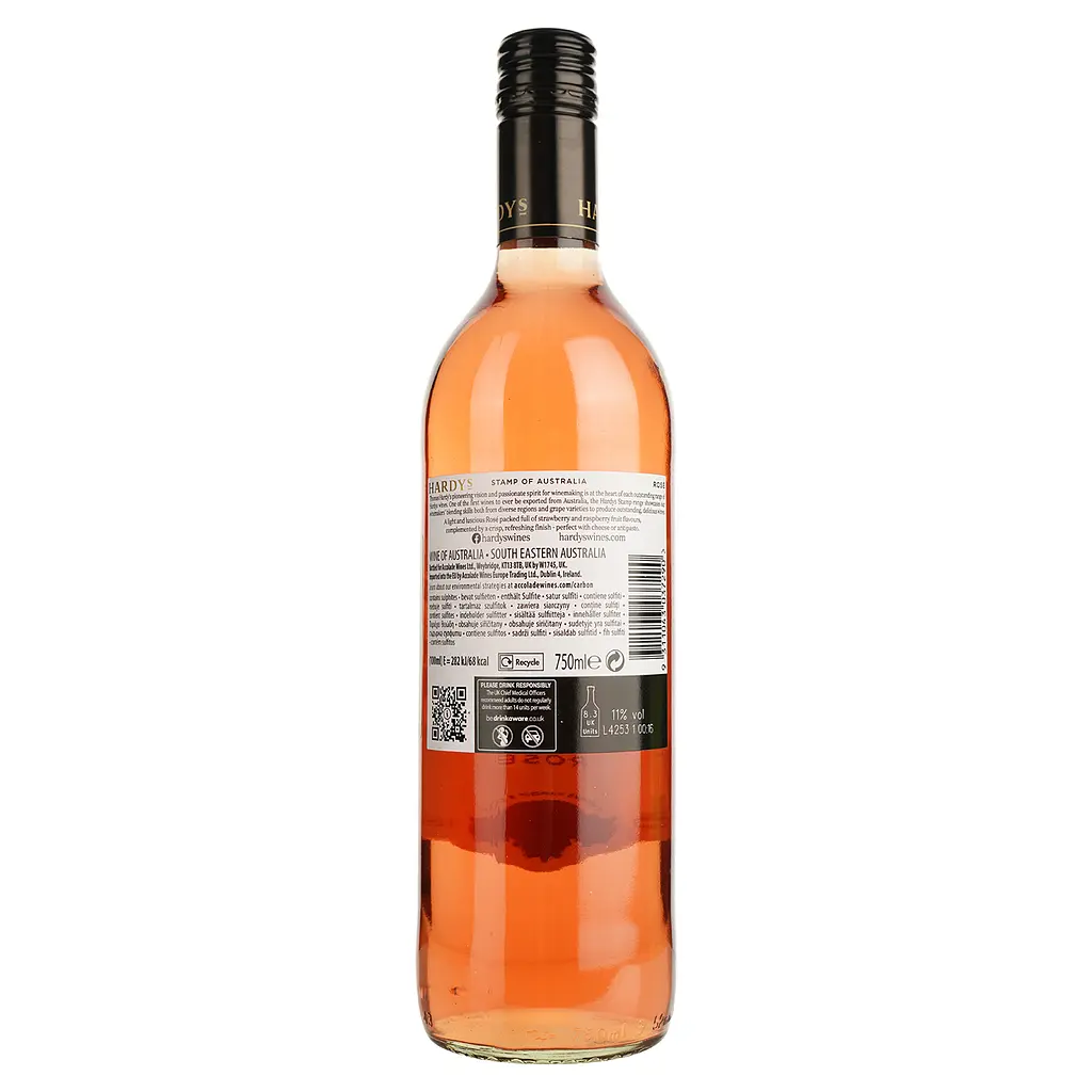 Вино Hardys Stamp Rose розовое полусухое 0.75 л - фото 2