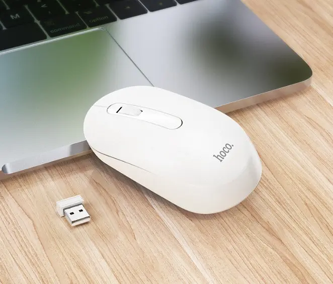 Компьютерная мышь Hoco GM14 Platinum 2.4G business wireless mouse Белый - фото 2