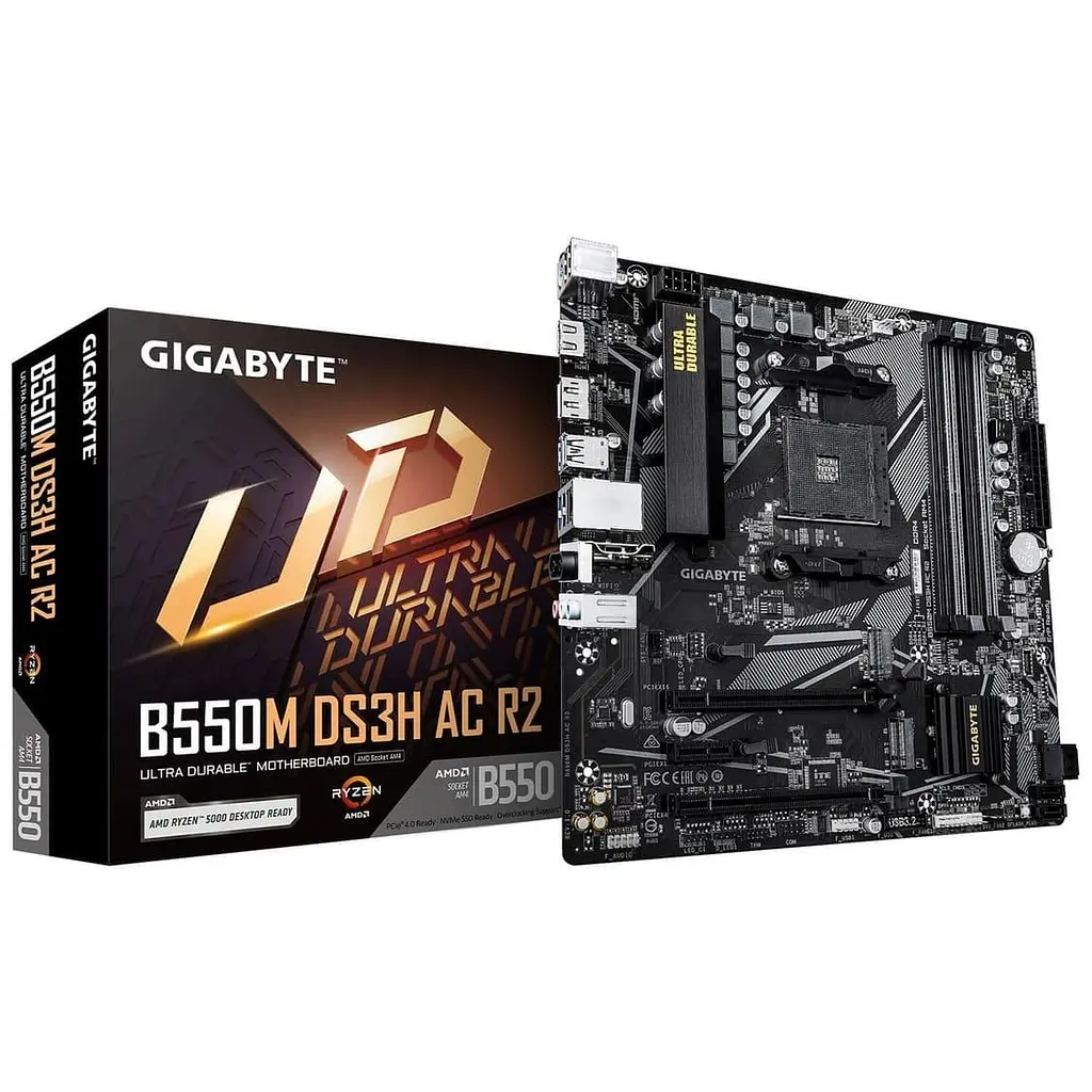 Материнська плата Gigabyte B550M DS3H AC R2 (B550M DS3H AC R2) (Socket AM4, AMD B550, Micro-ATX) - фото 4