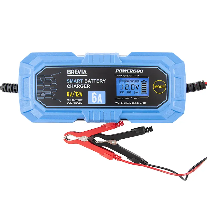 Зарядний пристрій Імпульсне автомобільного акумулятора АКБ Brevia Power 400 6V/12V 6A - фото 4