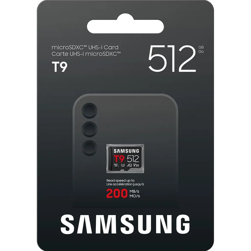 Карта пам'яті Samsung MICRO SDXC T9 512GB, U3, V30, A2 до 200 Мб/с (MB-MH512T/WW) - фото 3