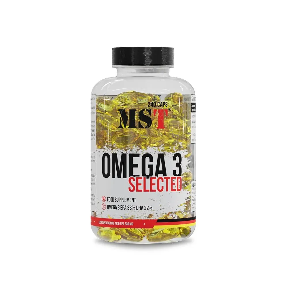 Омега-3 MST Nutrition Omega 3 Selected 55%, 240 капсул для підтримки серцево-судинної системи