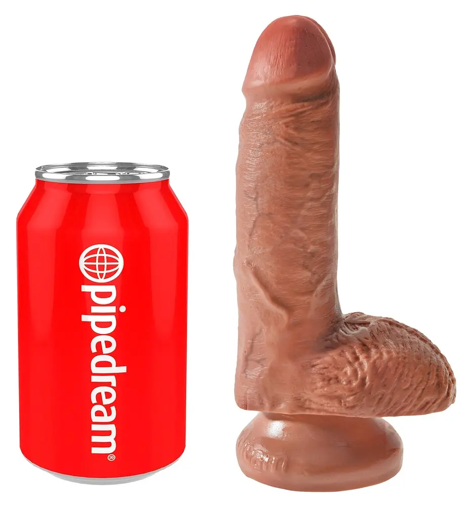 Фалоімітатор King Cock With Balls 19.4 см коричневий - фото 2