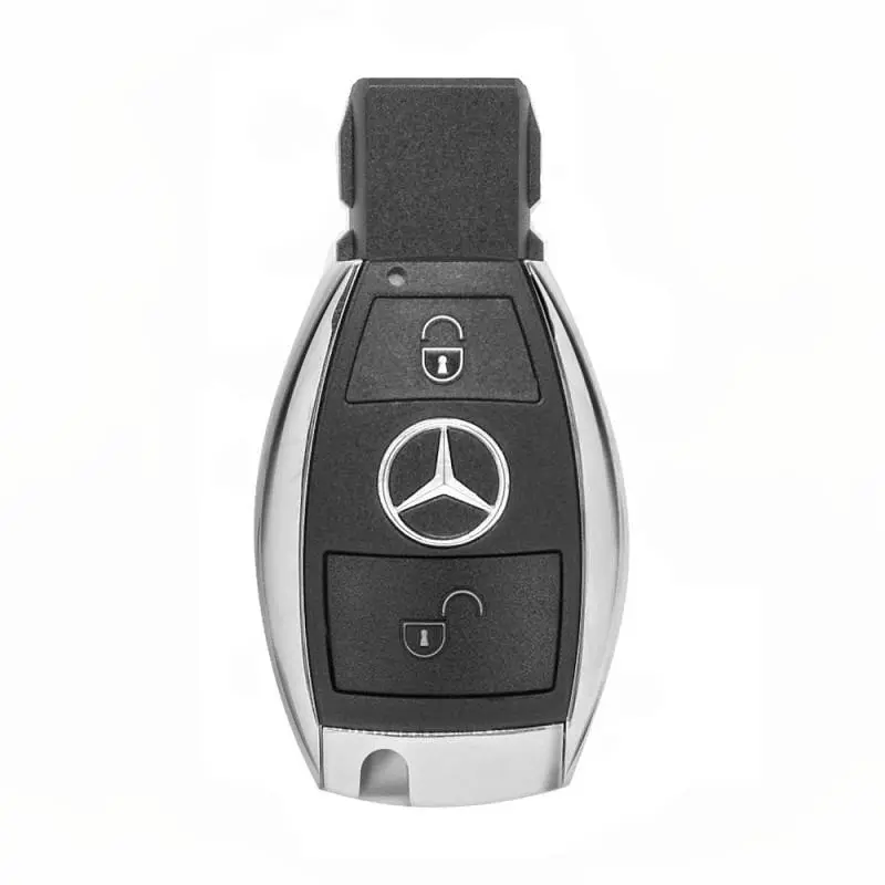 Чохол ключа Mercedes-Benz чорний+золота окантовка (2 кнопки) TPU - фото 2