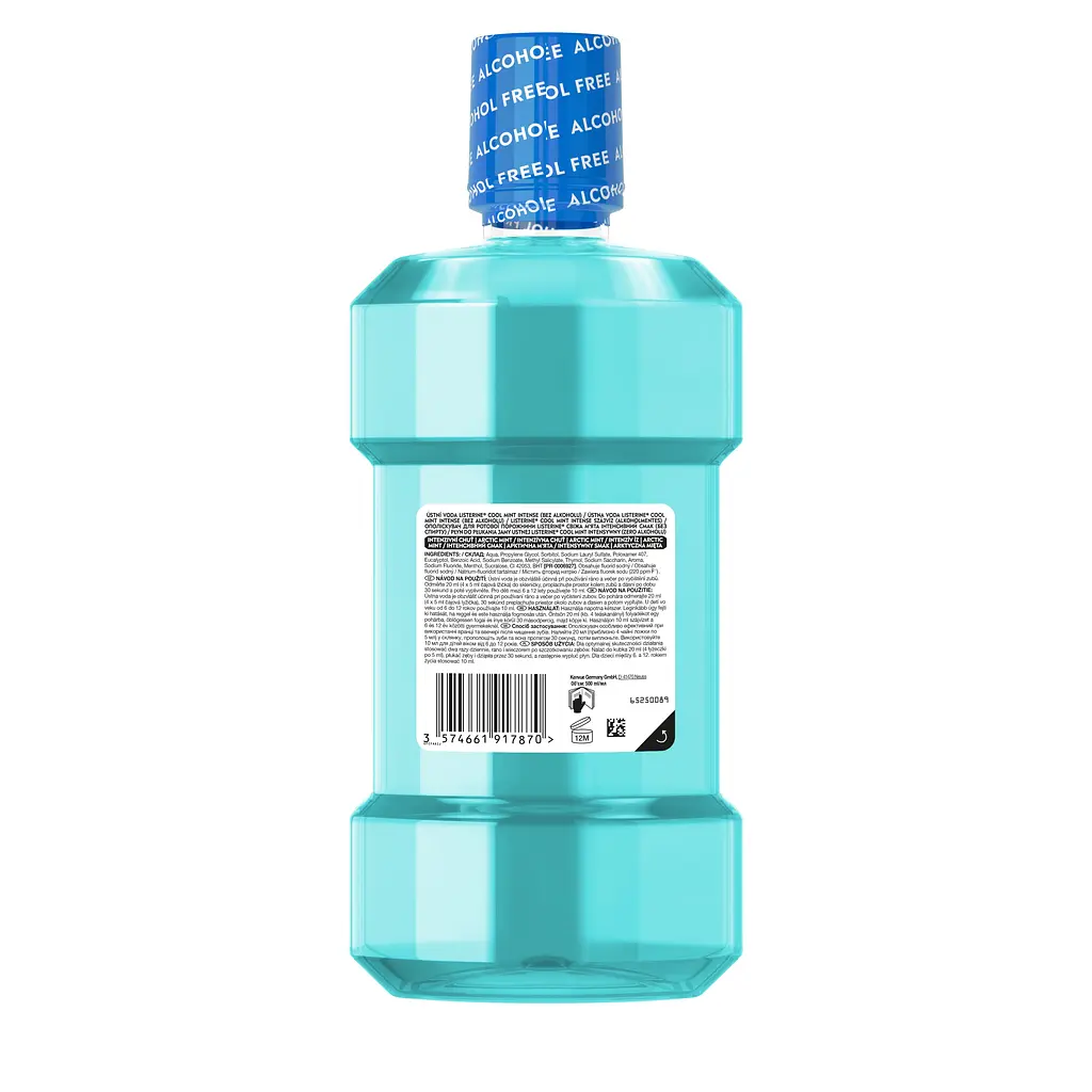 Ополаскиватель для полости рта Listerine, свежая мята интенсивный вкус без спирта 500 мл - фото 2