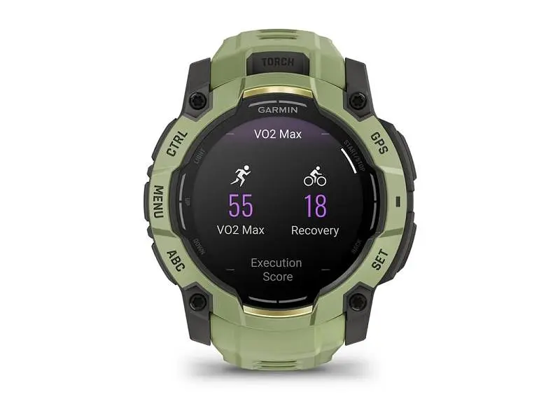 Смарт-годинник Garmin Instinct 3 50mm AMOLED Green with Fern Green Band (010-03020-02) - фото 4