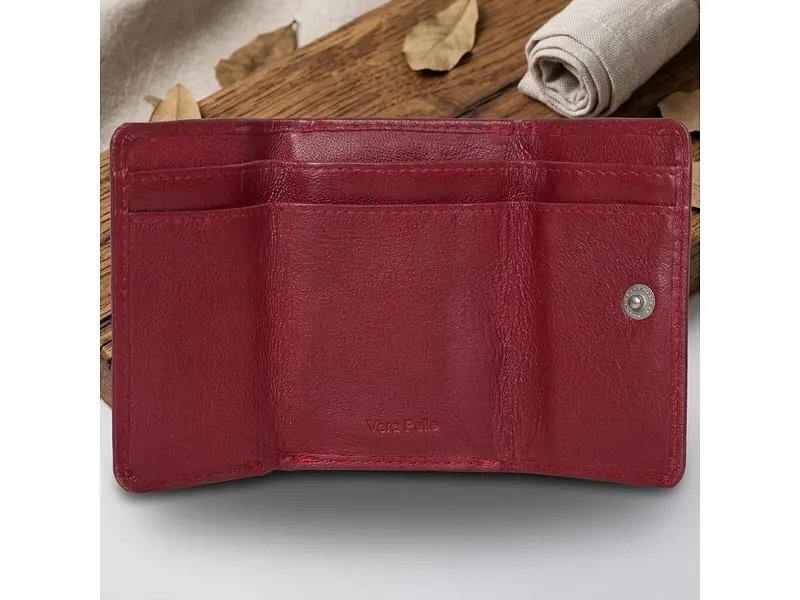 Жіночий гаманець натуральна шкіра Cortina 5056 rosso Червоний 7,5x9,5 см TONY PEROTTI acs0032570 - фото 2