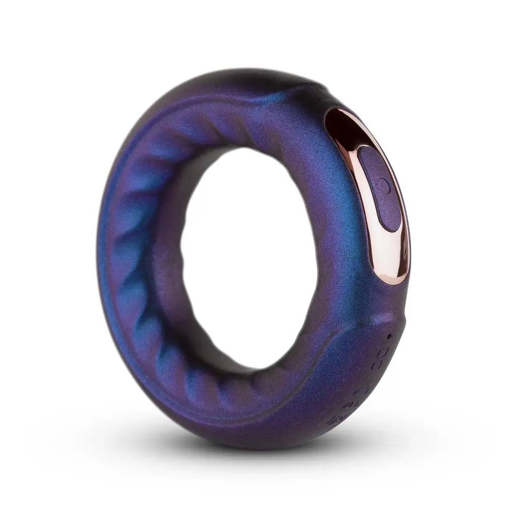 Кільце ерекційне Hueman Saturn Vibrating Cock And Ball Ring 8.5 см фіолетовий - фото 2
