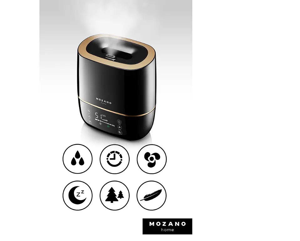 Зволожувач повітря Mozano Ultrasonic Air 5L з аромотерапією Black - фото 4
