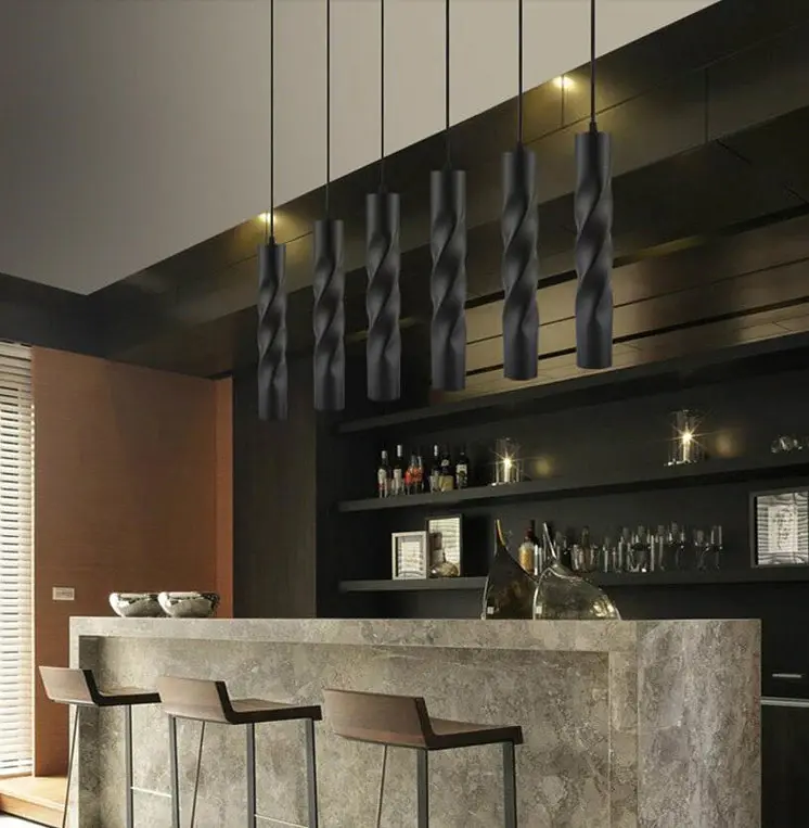 Люстра подвесная Brille тубус LED 5W WW BK (AL-702S/1) - фото 2