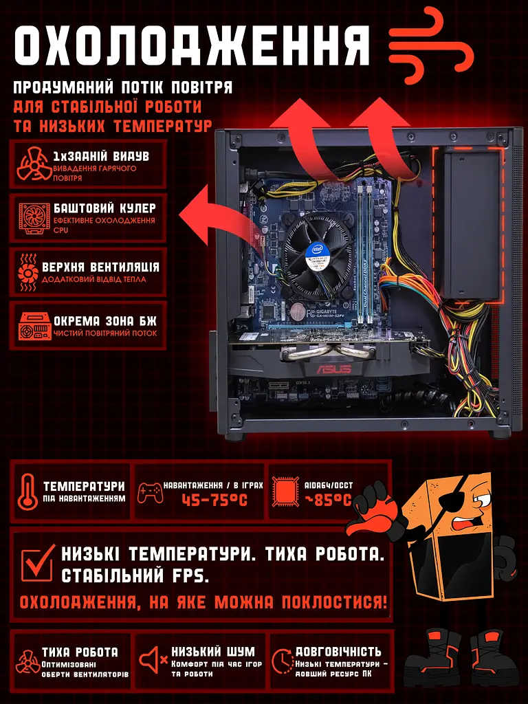 Ігровий ПК Tera Pure BL-S (RX 470 DVI / Core i5 / RAM 16GB / SSD 256GB) - фото 6