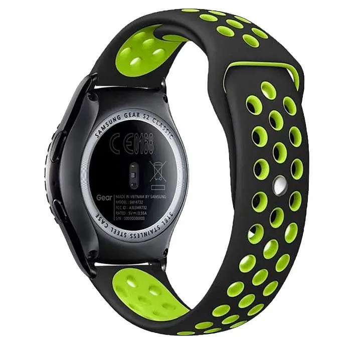 Спортивный ремешок Primo Perfor Sport для часов Samsung Gear S2 Classic SM-R372/R735 Black Green - фото 2