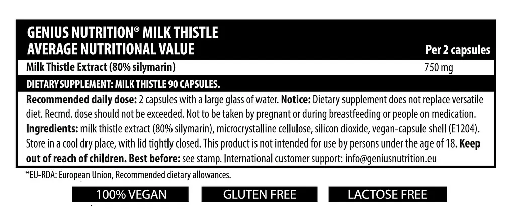 Екстракт розторопші Genius Nutrition Milk Thistle 90 капсул - фото 2