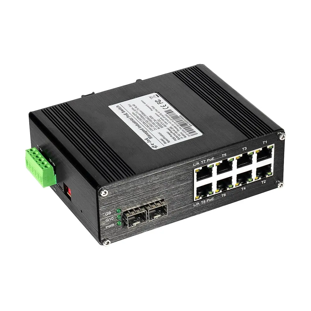 PoE-комутатор 10-портовий керований L2+ E-LINK LNK-IMC208-2.5GPM-SFP+ 2.5G з 8 портами PoE, 240W (73-00139) - фото 10