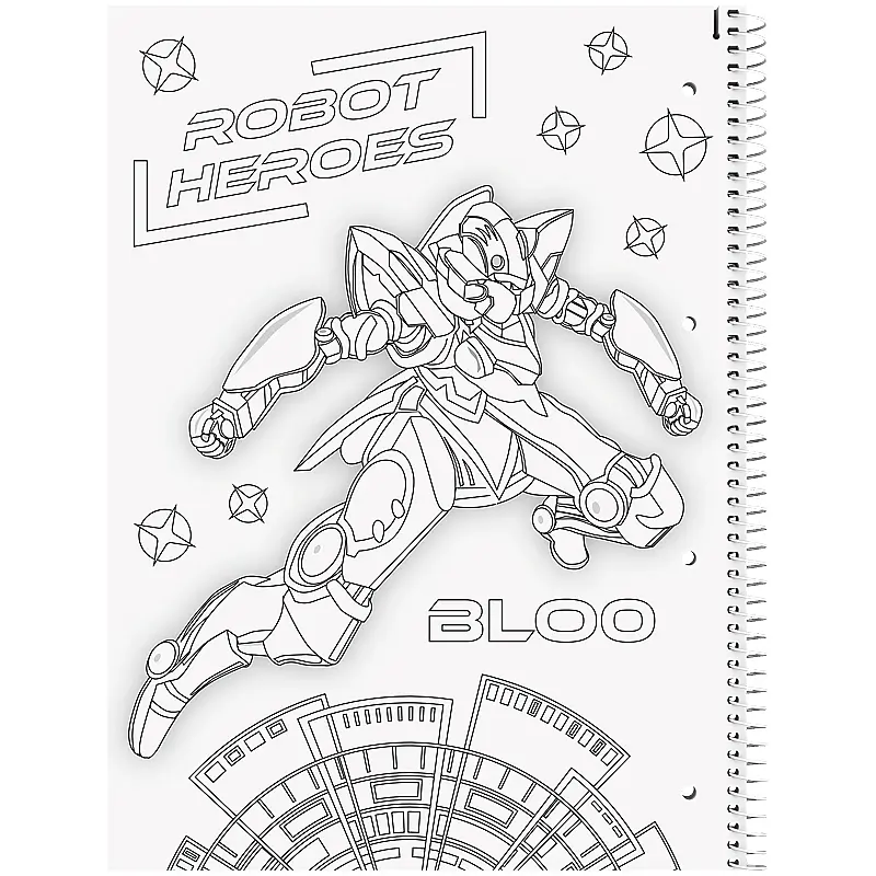 Коледж-блок Brunnen А4 Premium Robot Heroes лінія 80 аркушів (10-679 27 421) - фото 3