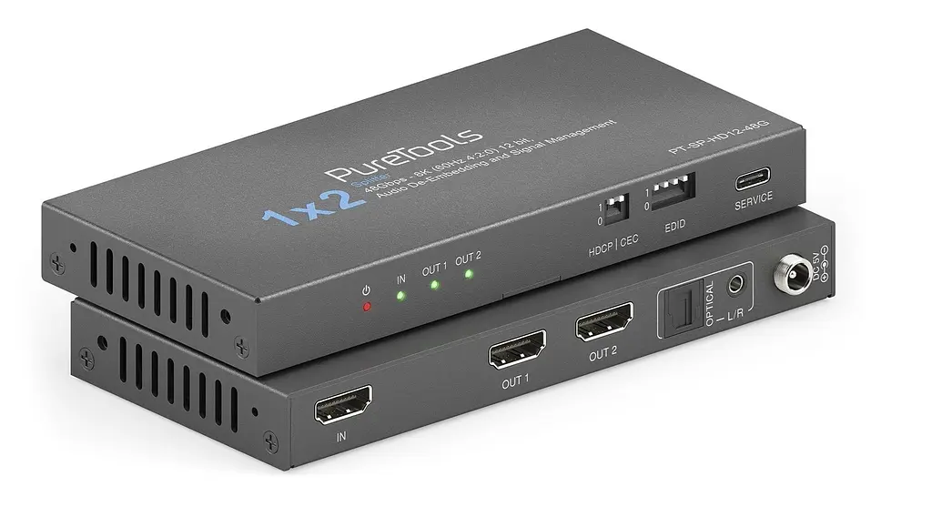 Багатофункціональний HDMI-сплітер 1x2 HDMI 2.1, 8K PURELINK PT-SP-HD12-48G - фото 2