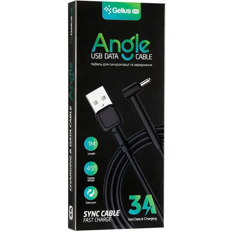 USB кабель Gelius Pro Angle iPhone 8 Black Lightning - фото 3