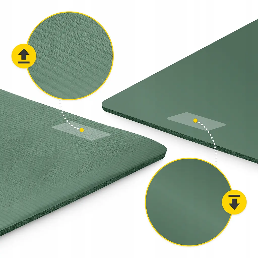 Килимок (мат) спортивний 4FIZJO NBR 180 x 60 x 1 см для йоги та фітнесу Navy Green (P-5905973406680) - фото 9