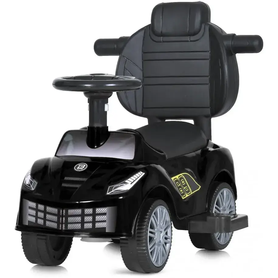Дитяча каталка-толокар Bambi Racer M 5728L-2 з батьківською ручкою чорний - фото 3