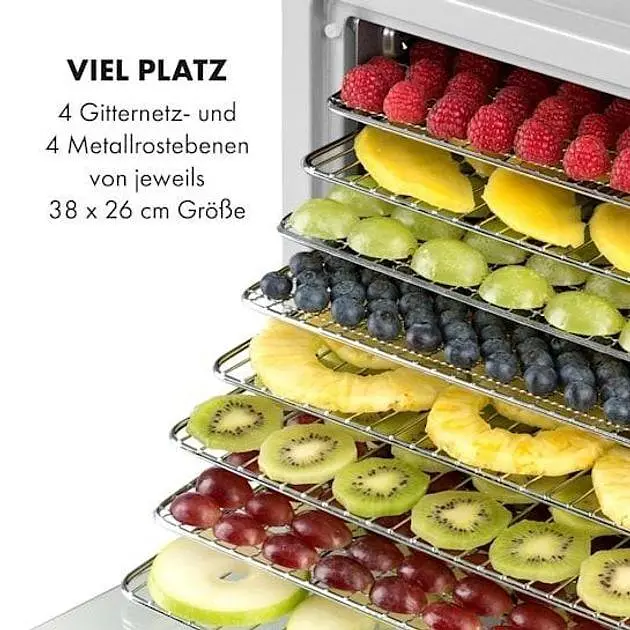 Дегидратор-сушилка для овощей фруктов Klarstein Mega Jerky 650 Вт 35-80°C (10035927) - фото 5