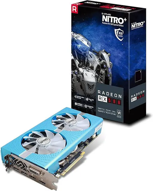Відеокарта Sapphire Radeon RX 580 8GD5 Special Edition METAL BLUE NITRO+ (11265-21) - фото 3