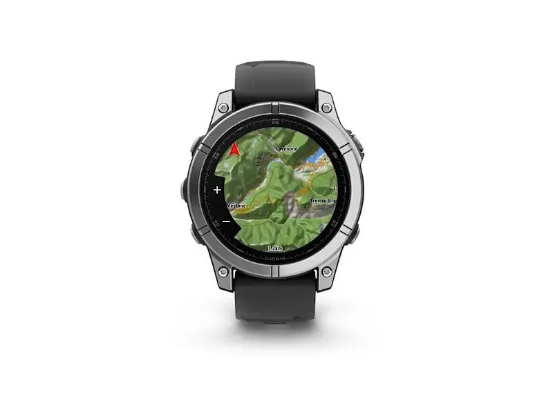 Смарт-годинник Garmin Fenix E 47mm AMOLED Stainless Steel with Black Silicone Band (010-03025-02/00) - фото 4