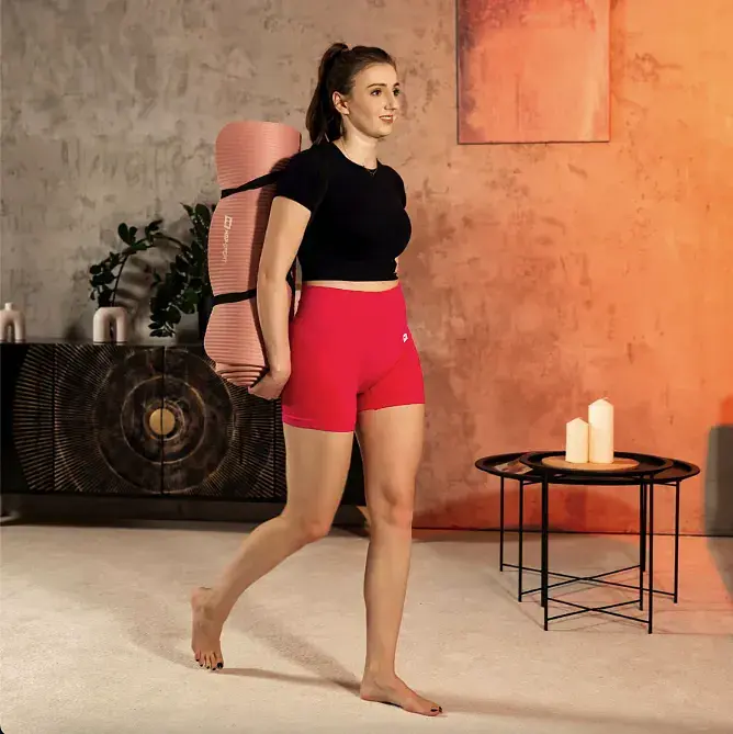 Коврик для йоги Hop-Sport HS-NB015GM NBR 1.5 см персиковый - фото 9