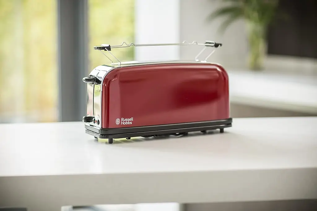 Тостер Classic 1100Вт, длинные слоты, металл, красный Russell Hobbs teh0025672 - фото 10