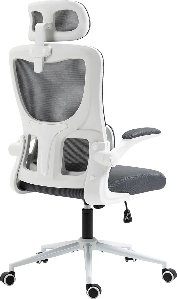 Офісне крісло GT Racer X-5728, біло-сіре (X-5728 White/Gray) - фото 8