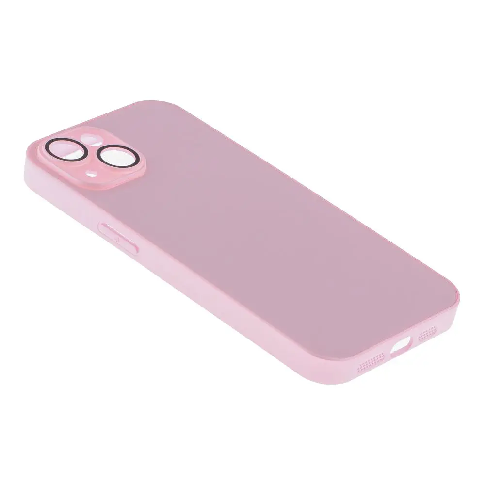 Чохол-накладка Matte скляний матовий із захистом камери AG-Glass Apple iPhone 14 Pink - фото 5
