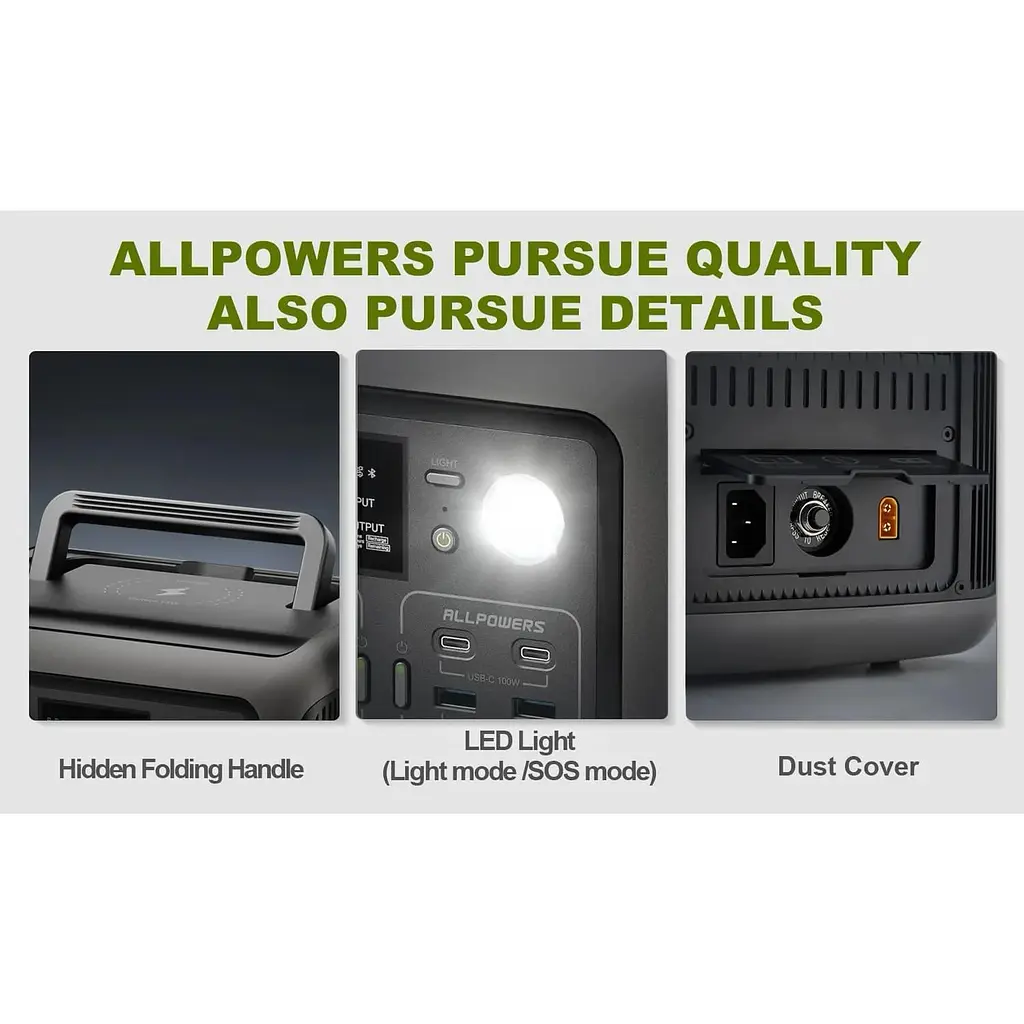 Зарядна станція ALLPOWERS R600 / 600 Вт / 299.52 Вт/ч / LiFePO4 (R600) - фото 13