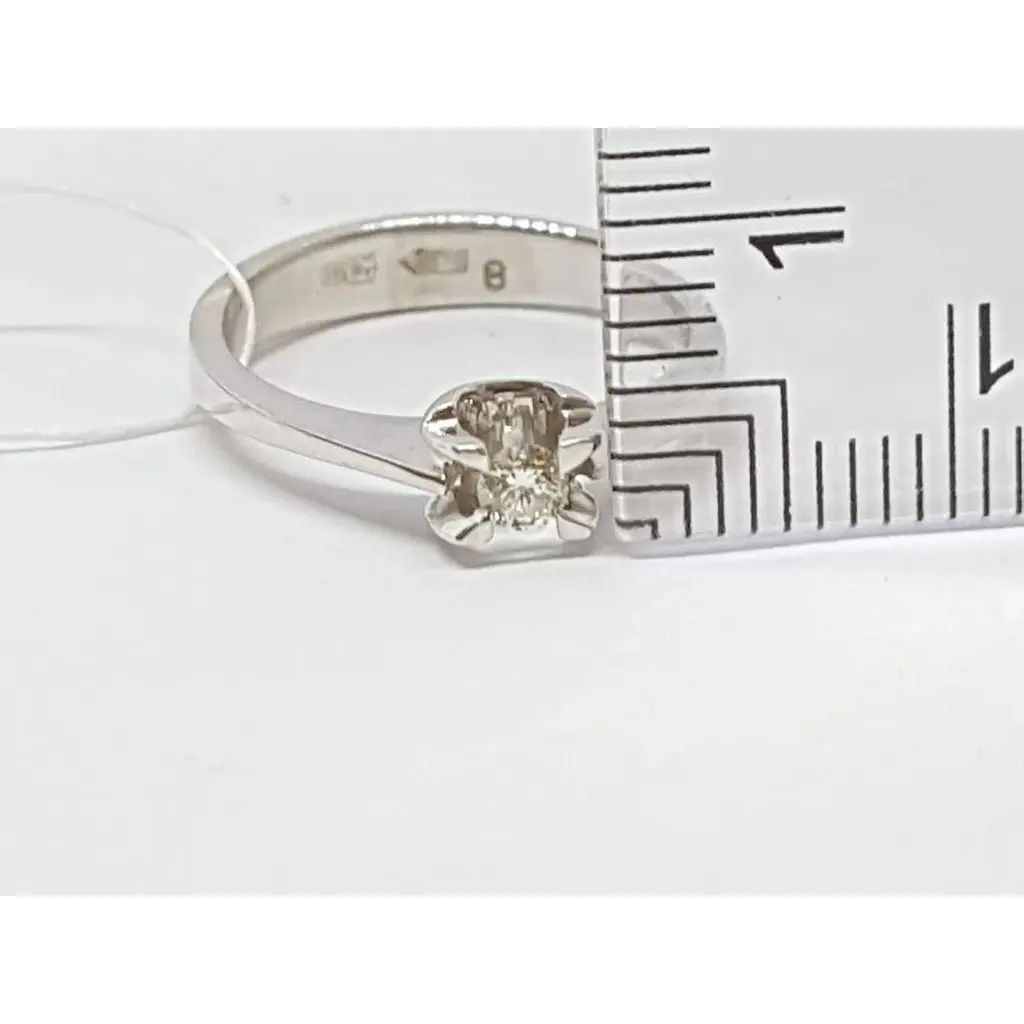 Золоте кільце Геліос з діамантом. Артикул 101302 15,5 - фото 4