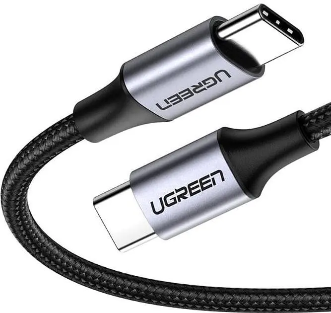 Кабель синхронізації Ugreen US261 Type-C - Type-C 3A Cable Aluminum Braid 1 м Black (50150) - фото 3