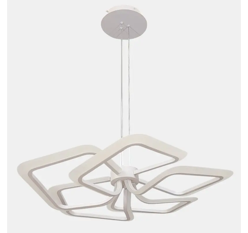 Біла компактна підвісна LED люстра з 5 контурами Artlight 2406-5DS-WH - фото 2