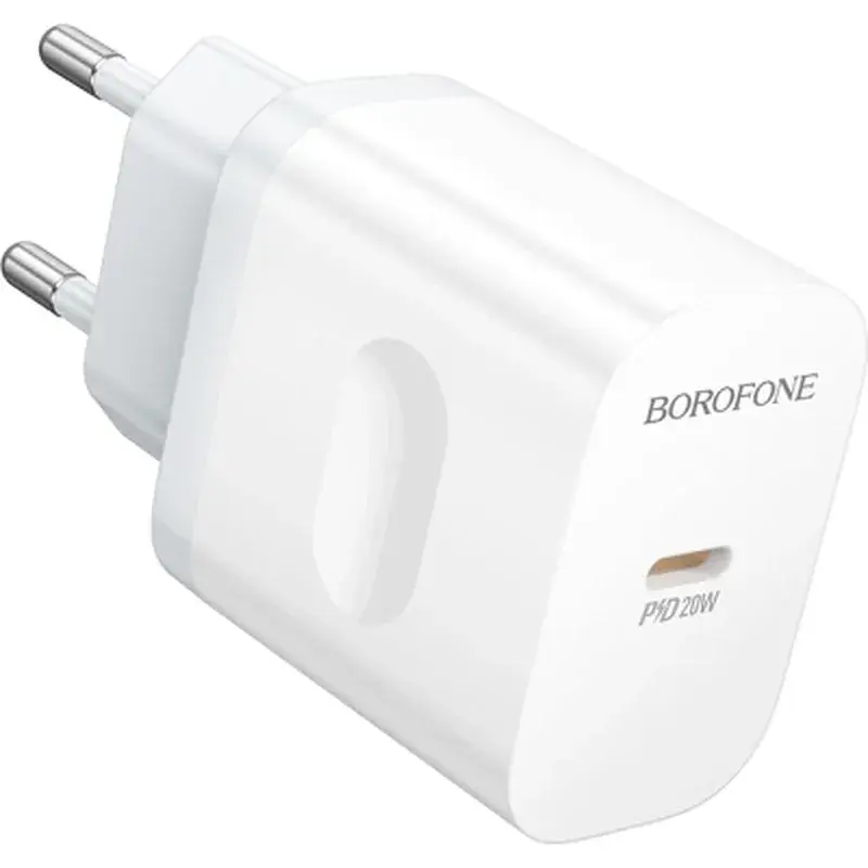 Зарядний пристрій BOROFONE BA99A USB-C PD20W white (6941991121357) - фото 2